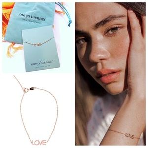 MAYA BRENNER Rose Stainless LOVE Dainty Bracelet
